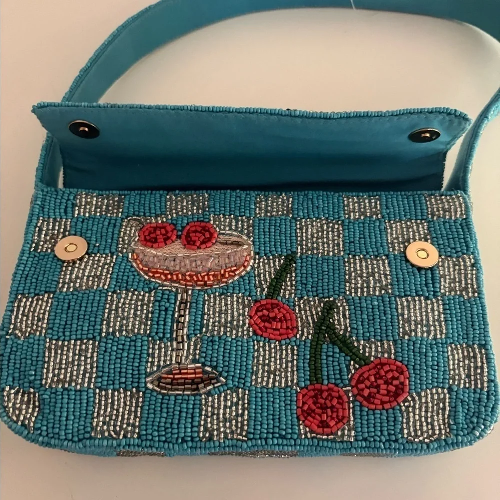 NWOT Anthropologie The Fiona Beaded Bag Food & Drink Edition